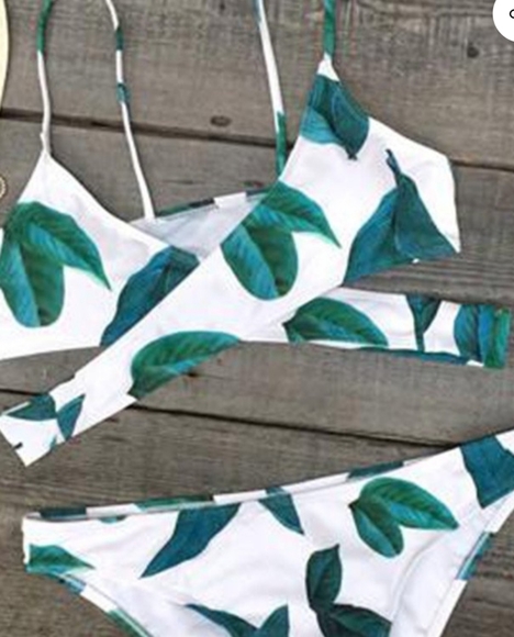 NWOT Cupshe bikini, sz. Lg, palm print - Picture 5 of 6